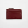 Clearance & Other Stories Classic Leather Cardholder Burgundy