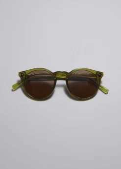 Store & Other Stories Classic Round Frame Sunglasses