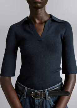 New & Other Stories Collared Short-Sleeve Top