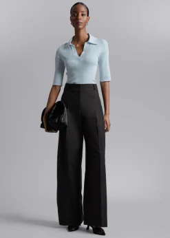 New & Other Stories Collared Short-Sleeve Top