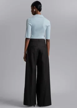 New & Other Stories Collared Short-Sleeve Top