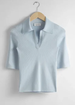 New & Other Stories Collared Short-Sleeve Top