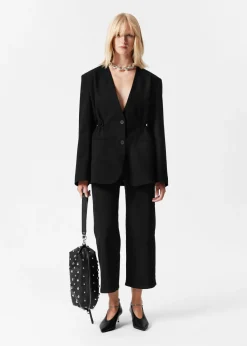 Sale & Other Stories Collarless Blazer Black
