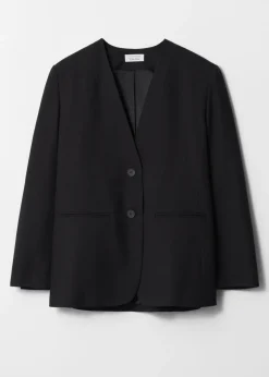 Sale & Other Stories Collarless Blazer Black