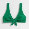 Discount & Other Stories Crepe Knot Tie Bikini Top