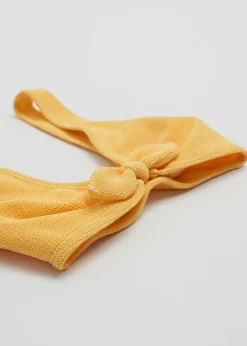 Discount & Other Stories Crepe Knot Tie Bikini Top