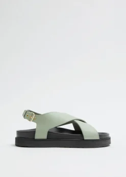 Outlet & Other Stories Criss-Cross Leather Sandals