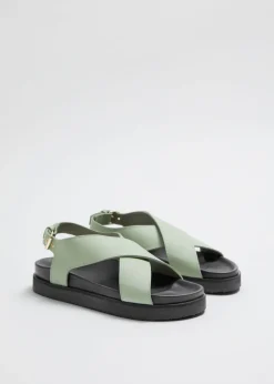 Outlet & Other Stories Criss-Cross Leather Sandals