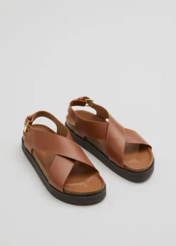 Outlet & Other Stories Criss-Cross Leather Sandals
