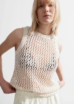Best & Other Stories Crocheted Tank Top White