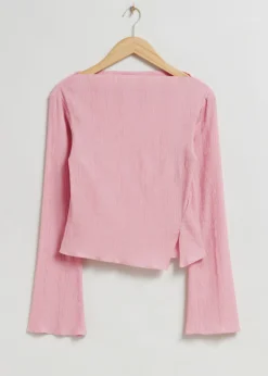 Online & Other Stories Cropped Asymmetric Frilled Top