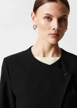 Shop & Other Stories Cropped Collarless Blazer Black