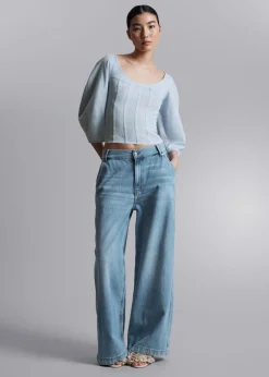 Fashion & Other Stories Cropped Corset Blouse