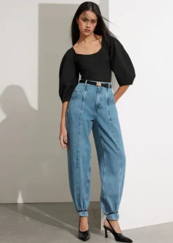 Fashion & Other Stories Cropped Corset Blouse