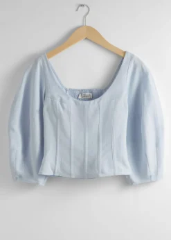 Fashion & Other Stories Cropped Corset Blouse