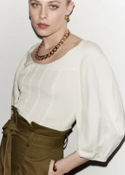 Fashion & Other Stories Cropped Corset Blouse