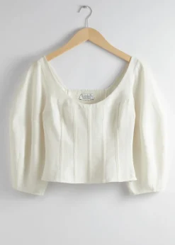 Fashion & Other Stories Cropped Corset Blouse