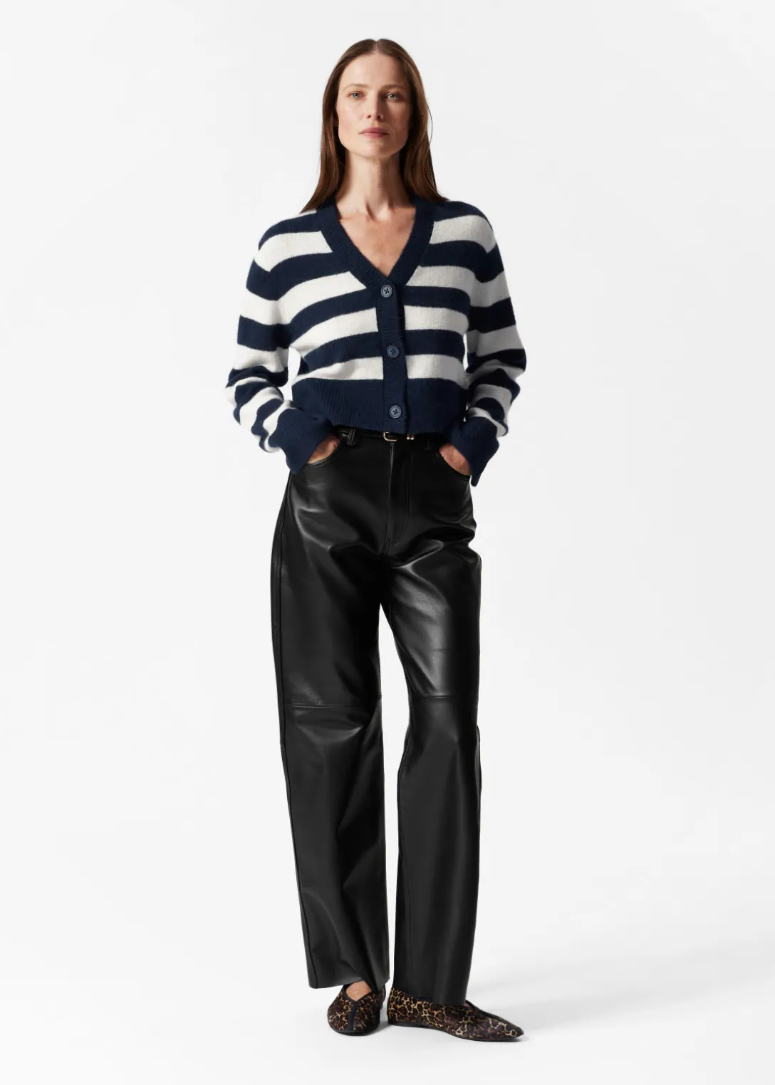 Hot & Other Stories Cropped Knit Cardigan