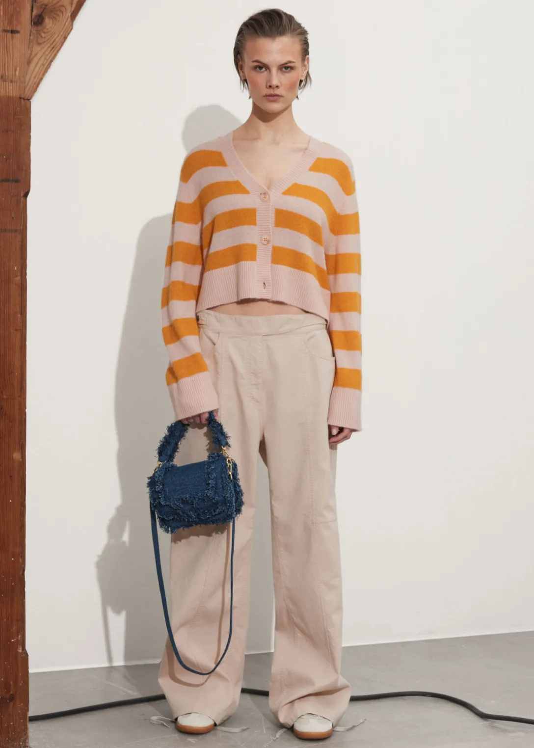 Hot & Other Stories Cropped Knit Cardigan
