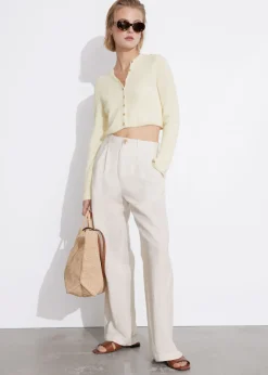 Online & Other Stories Cropped Rib-Knit Cardigan