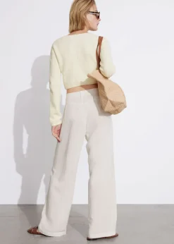 Online & Other Stories Cropped Rib-Knit Cardigan