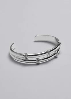 Hot & Other Stories Crystal Adorned Bracelet Silver