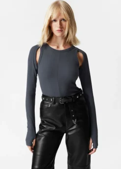 Clearance & Other Stories Cut-Out Top Dark Blue