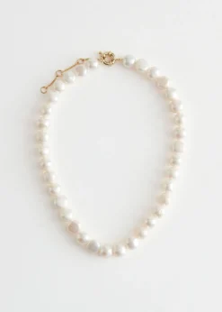 Outlet & Other Stories Delicate Pearl Necklace White