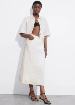 New & Other Stories Denim Midi Skirt