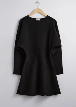 Flash Sale & Other Stories Dolman Sleeve Mini Dress Black