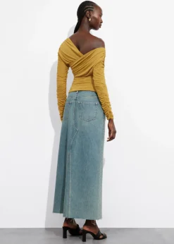 Flash Sale & Other Stories Draped One-Shoulder Top Yellow