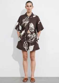 Cheap & Other Stories Drawstring Linen Shorts