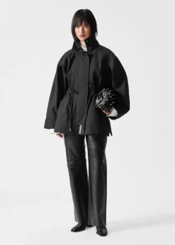 Outlet & Other Stories Drawstring Waist Jacket Black