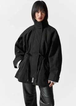Outlet & Other Stories Drawstring Waist Jacket Black