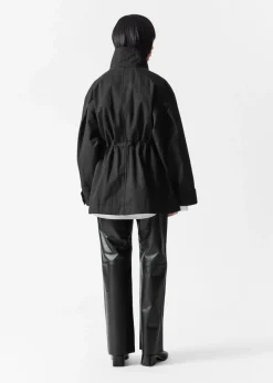 Outlet & Other Stories Drawstring Waist Jacket Black