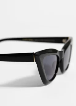 Online & Other Stories Edgy Cat-Eye Sunglasses Black