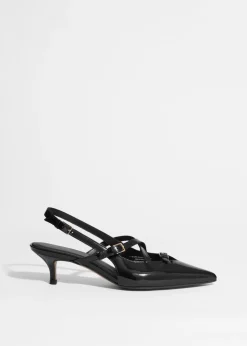 Best & Other Stories Embellished Slingback Pumps