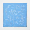 Shop & Other Stories Embroidered Cotton-Voile Scarf Light Blue