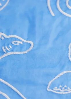 Shop & Other Stories Embroidered Cotton-Voile Scarf Light Blue