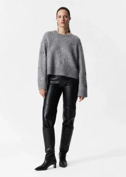 Flash Sale & Other Stories Embroidered Merino-Blend Jumper Grey