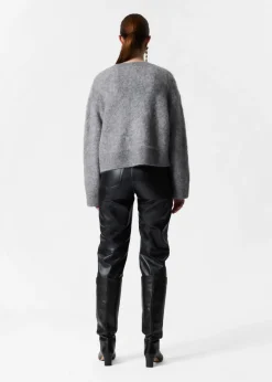 Flash Sale & Other Stories Embroidered Merino-Blend Jumper Grey