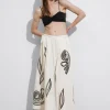 Fashion & Other Stories Embroidered Midi Skirt White