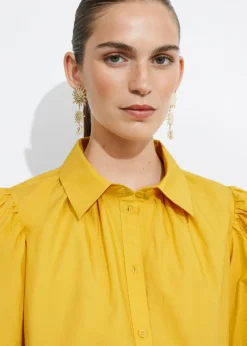Store & Other Stories Embroidered Puff-Sleeve Blouse