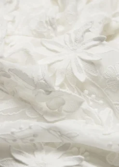 Sale & Other Stories Embroidered Ruffle Blouse White