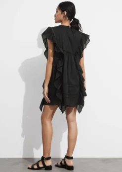 Best & Other Stories Embroidered Ruffle Mini Dress