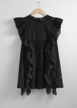 Best & Other Stories Embroidered Ruffle Mini Dress