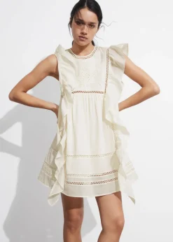 Best & Other Stories Embroidered Ruffle Mini Dress