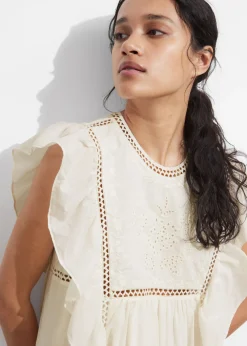 Best & Other Stories Embroidered Ruffle Mini Dress
