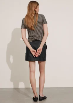 Clearance & Other Stories Embroidered T-Shirt Beige/Black Stripes