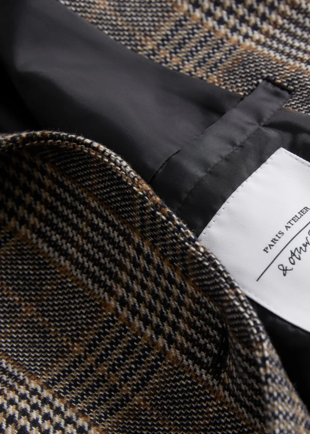 Best Sale & Other Stories Fitted Checked Blazer Beige Checks